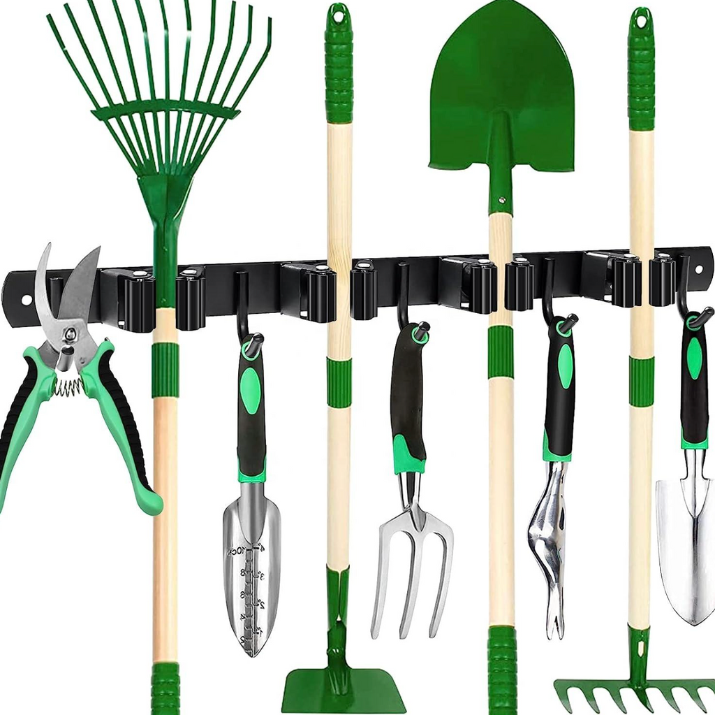 Wall-Mounted Broom & Mop Holder – Space-Saving Cleaning Tool Organizer