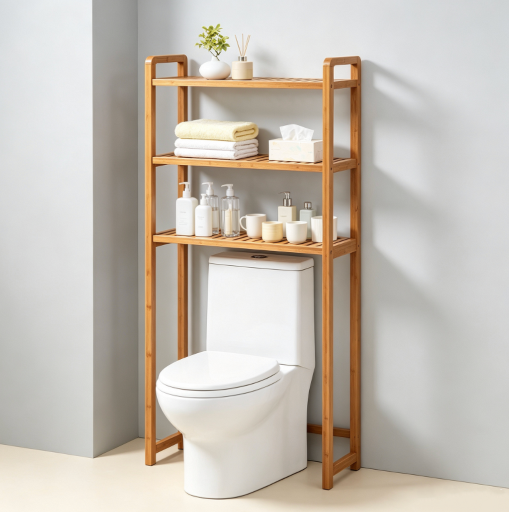 Over-the-Toilet Storage Organizer – Space-Saving Bathroom Shelf Rack