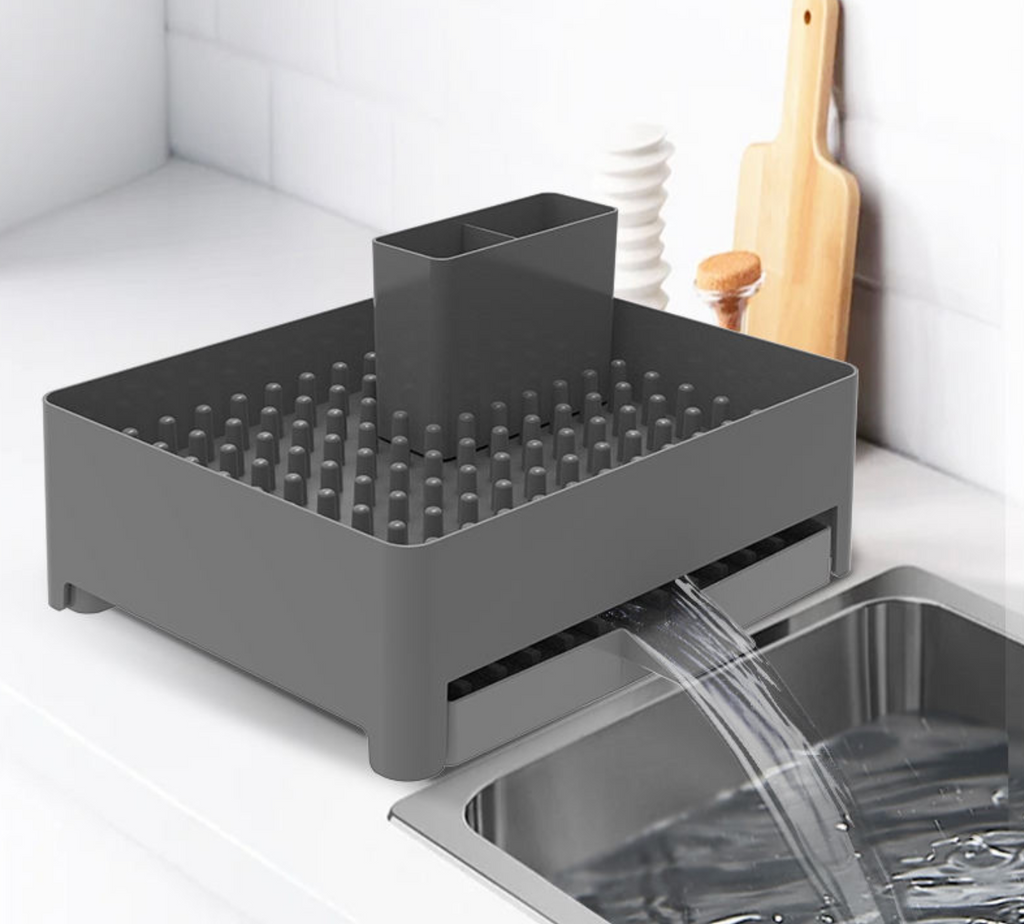 Expandable 2-Tier Dish Drying Rack – Large-Capacity Kitchen Organizer