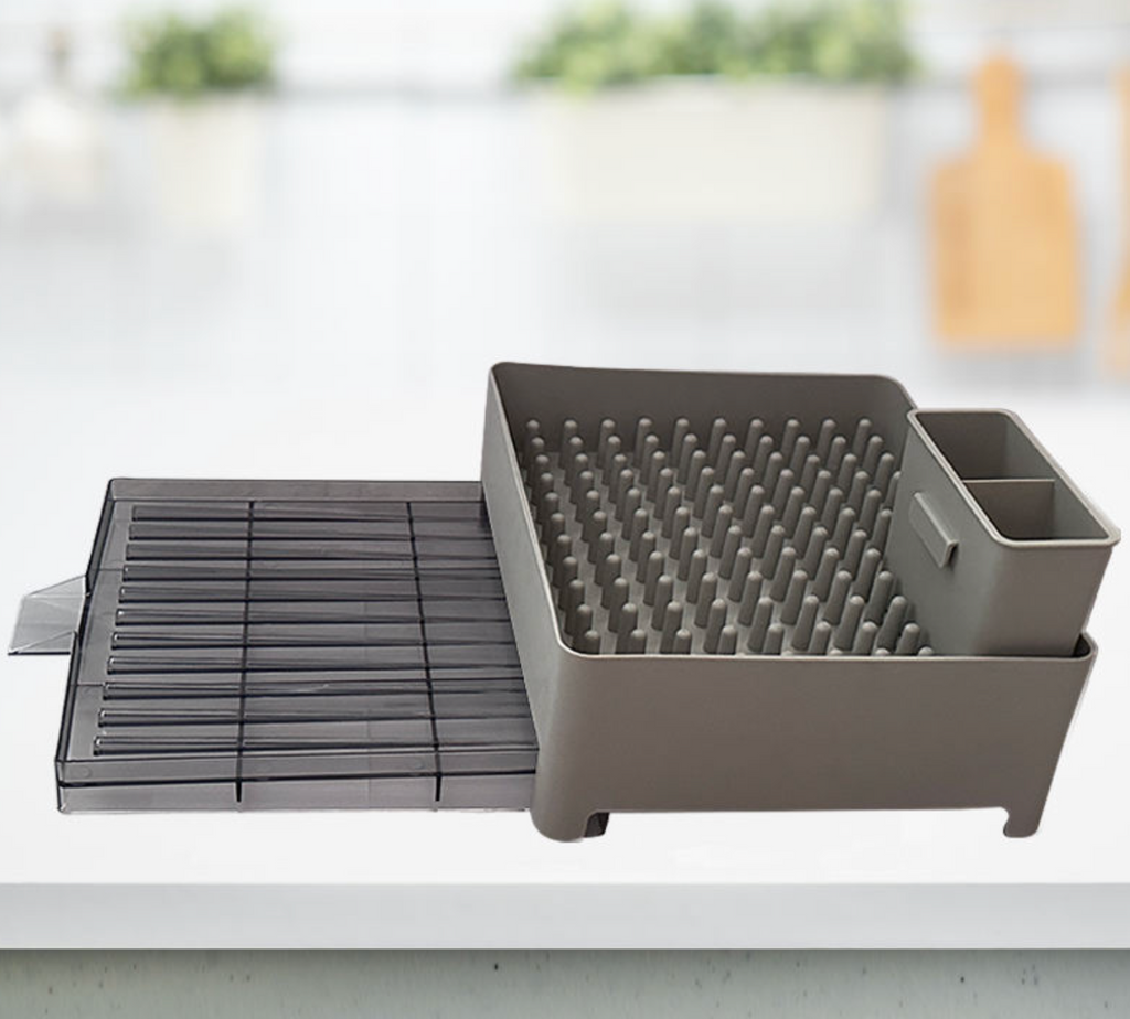 Expandable 2-Tier Dish Drying Rack – Large-Capacity Kitchen Organizer